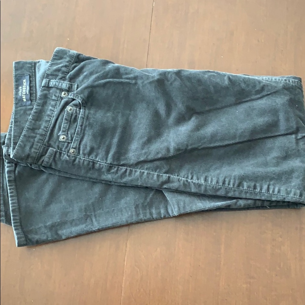 J.Crew Matchstick Corduroy Pants - Charcoal